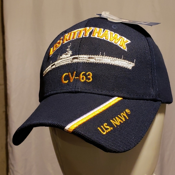 MILITARY U.S. NAVY USS KITTY HAWK Hat - Picture 2 of 6